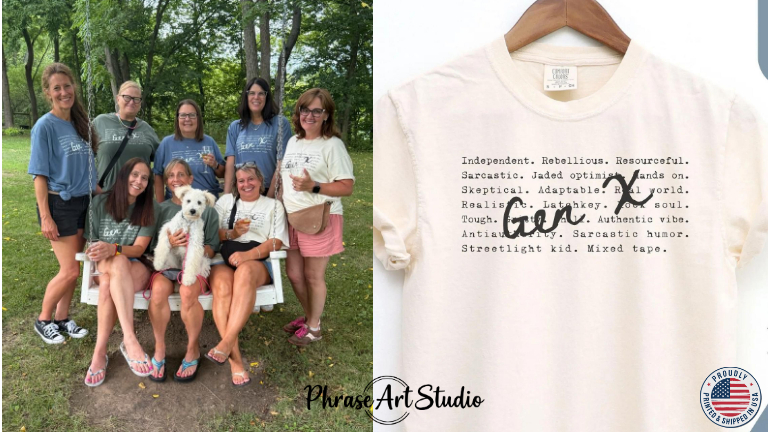 Crew wearing gen x shirts